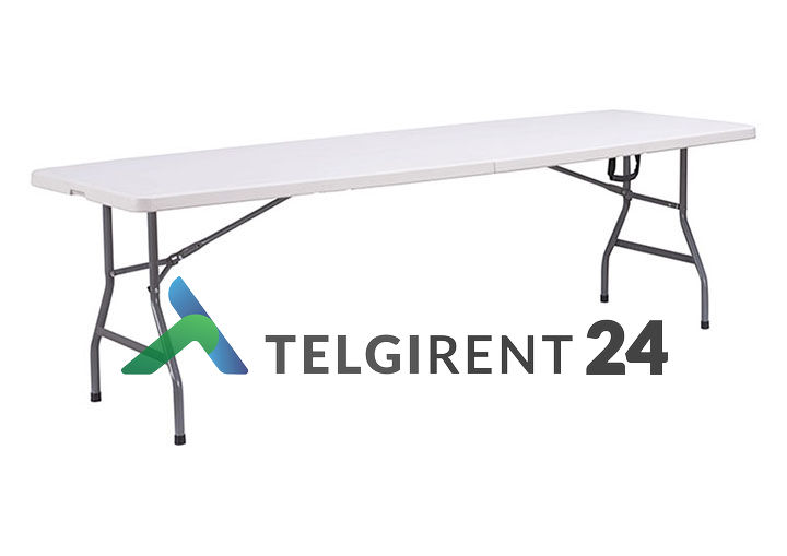 Kokkupandav laud 240cm plastik kokkupandav plastiklaud 240cm peoinventari rent plastikmööbel